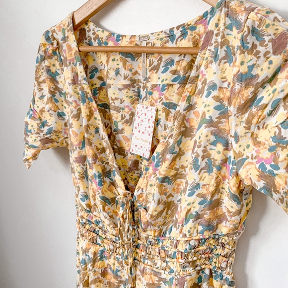 Free People Forget Me Not Mini Smocked Dress NWT - Picture 13 of 16